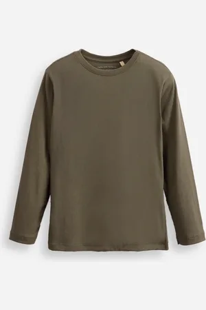 C&A Camiseta infantil de algodão manga longa verde
