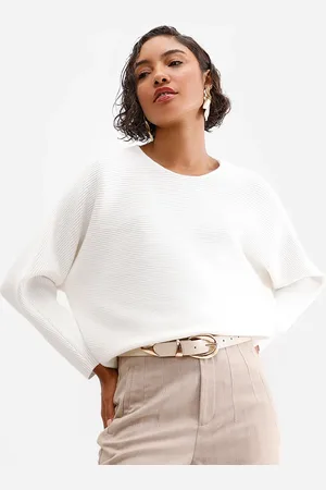 C&A Suéter feminino amplo canelado