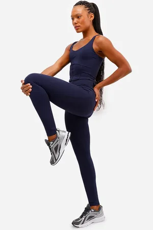 C&A Calça legging feminina esportiva ace com bolsos azul