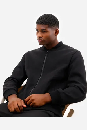 C&A Jaqueta bomber masculina texturizada preta