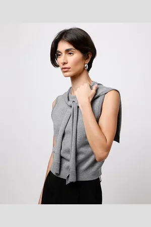 C&A Colete feminino de tricot com sobreposição mindset