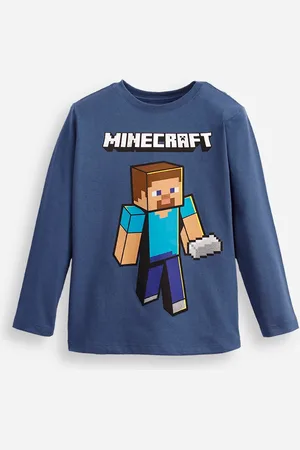 C&A Camiseta de algodão infantil minecraft