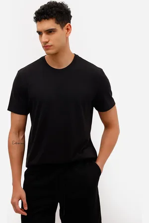 C&A Camiseta básica masculina de algodão peruano manga curta preta