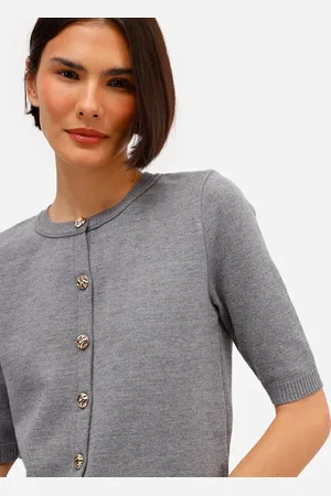 C&A Cardigan feminino de tricot com botões