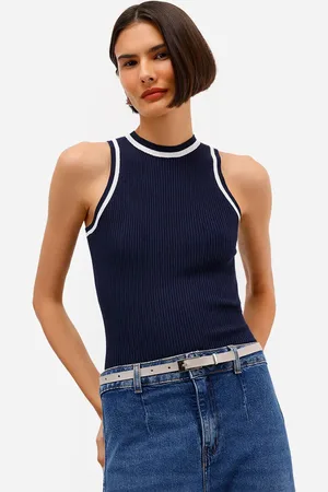 C&A Regata de tricot canelada azul