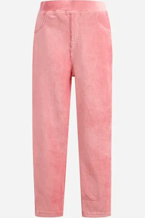 C&A Calça legging infantil aveludada rosa