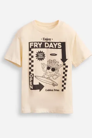 C&A Camiseta de algodão infantil fry days