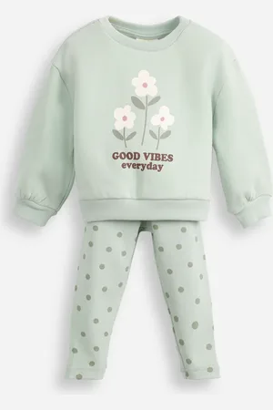 C&A Conjunto longo infantil de moletom good vibes everyday verde