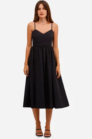 C&A Vestido midi feminino alça fina godê