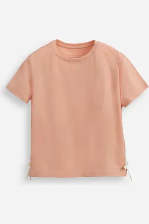 C&A Camiseta de algodão infantil lacinho na lateral