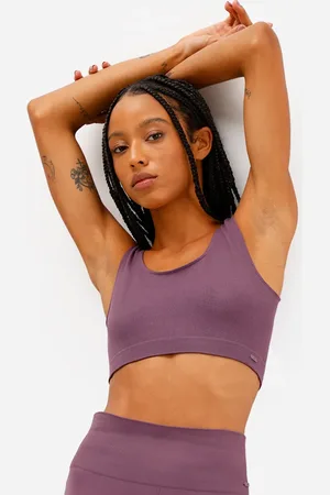 C&A Top feminino sem costura esportivo ace roxo