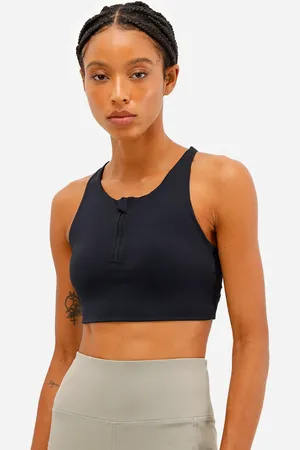 C&A Top feminino esportivo ace com zíper