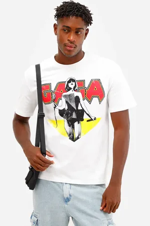 C&A Camiseta masculina de algodão lady gaga