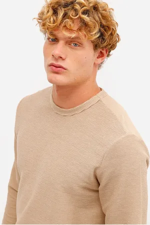 C&A Camiseta masculina de algodão manga longa canelada