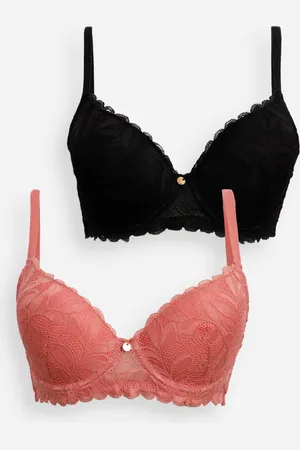 C&A Kit de 2 sutiãs meia taça com renda floral colorido
