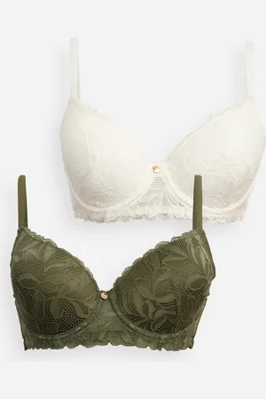 C&A Kit de 2 sutiãs meia taça com renda floral colorido