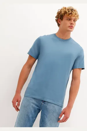 C&A Camiseta de algodão pima manga curta azul