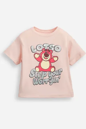 C&A Camiseta de algodão infantil lotso rosa