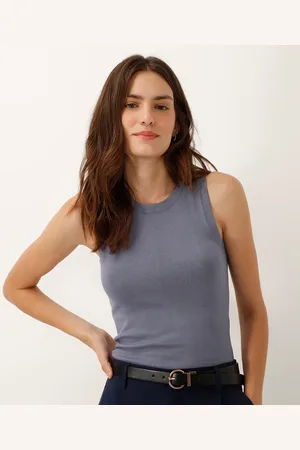 C&A Regata de tricot com alça média claro