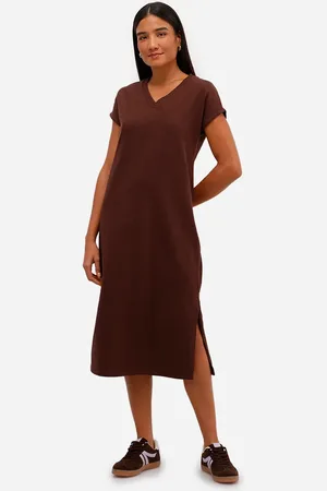 C&A Vestido midi básico feminino texturizado
