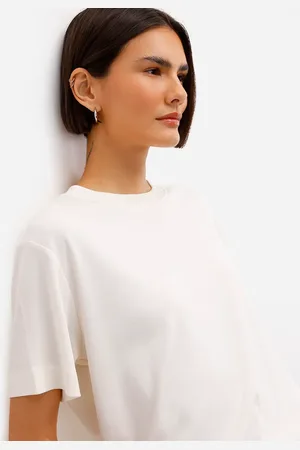 C&A Camiseta feminina de algodão peruano básica