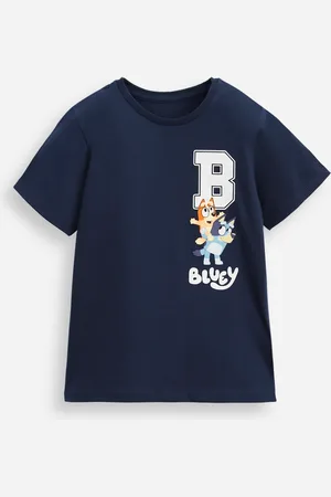 C&A Camiseta de algodão infantil manga curta bluey azul