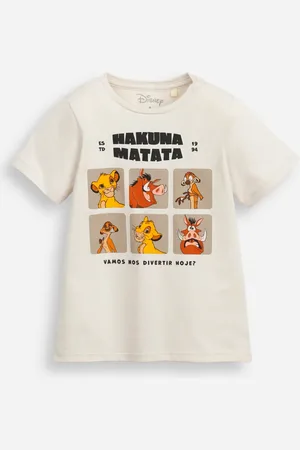 C&A Camiseta de algodão infantil hakuna matata bege