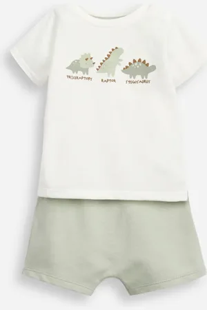 C&A Conjunto curto infantil dinossauros verde