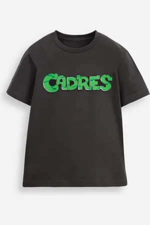 C&A Camiseta de algodão infantil manga curta cadres minecraft cinza