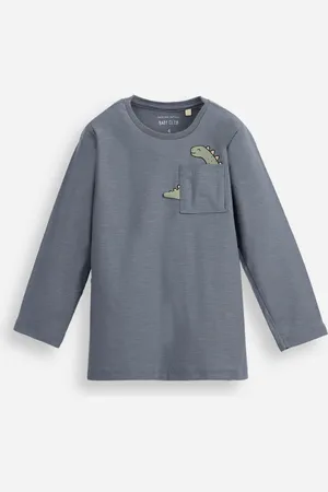 C&A Blusa de algodão infantil manga longa dinossauro