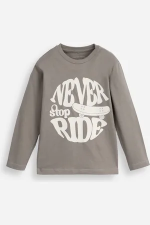C&A Blusa de algodão infantil manga longa never stop ride