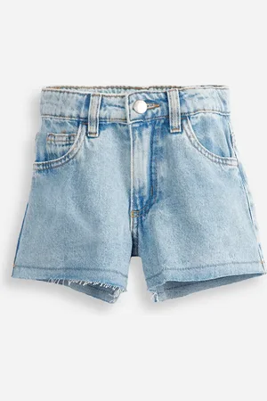 C&A Short curto infantil jeans azul