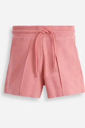 C&A Short de moletom infantil com nervura rosa