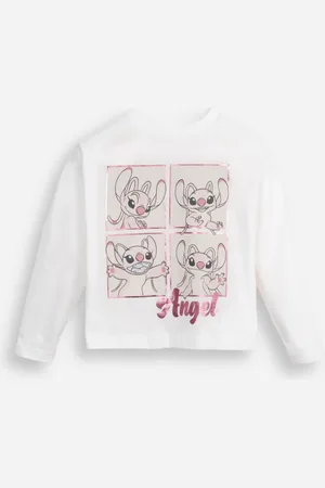 C&A Blusa de algodão infantil manga longa angel