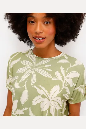 C&A Blusa feminina de viscose manga curta floral