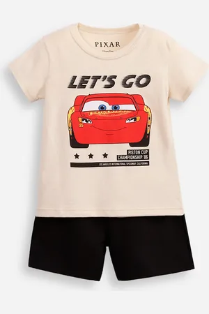 C&A Conjunto infantil curto carros bege
