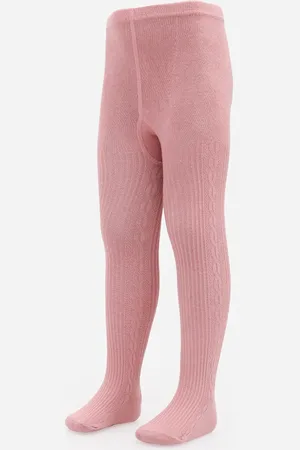 C&A Meia calça infantil texturizada rosa