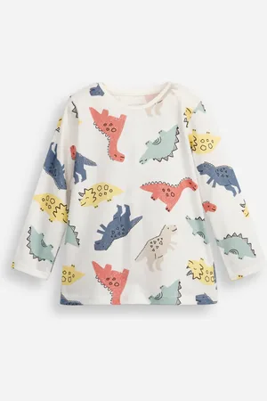 C&A Camiseta infantil de algodão dinossauros manga longa