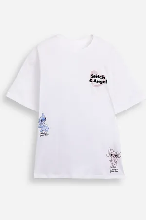 C&A Camiseta juvenil de algodão stitch e angel