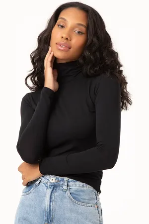 C&A Blusa básica manga longa preta