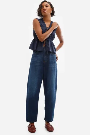 C&A Calça balloon feminina jeans azul