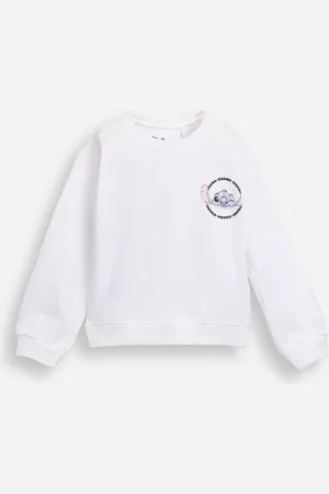 C&A Blusa infantil de moletinho manga longa stitch