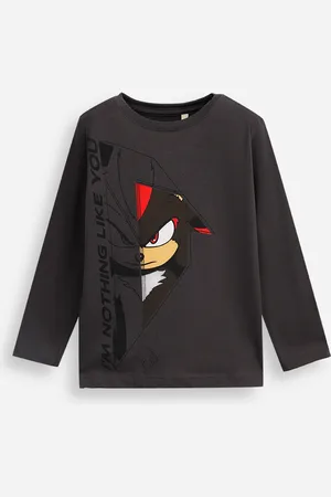 C&A Camiseta infantil de algodão sonic manga longa cinza