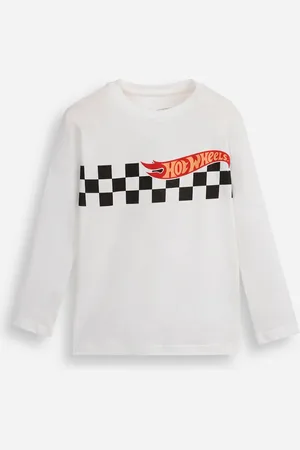 C&A Camiseta infantil de algodão manga longa hot wheels