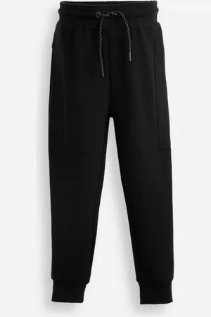 C&A Calça jogger infantil de algodão texturizada preta