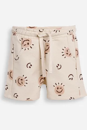 C&A Bermuda reta de moletom infantil carinhas bege