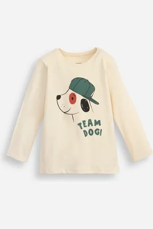 C&A Camiseta de algodão infantil cachorro bege