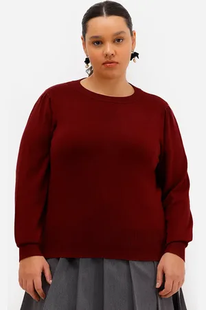 C&A Suéter feminino de tricot plus size