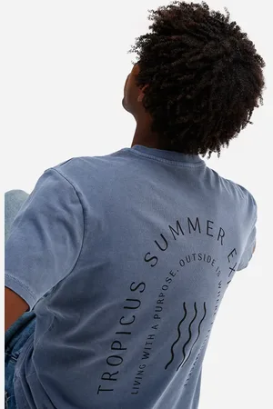 C&A Camiseta masculina de algodão manga curta tropicus summer
