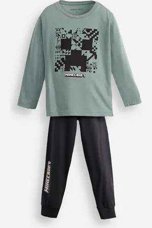 C&A Pijama longo infantil minecraft verde